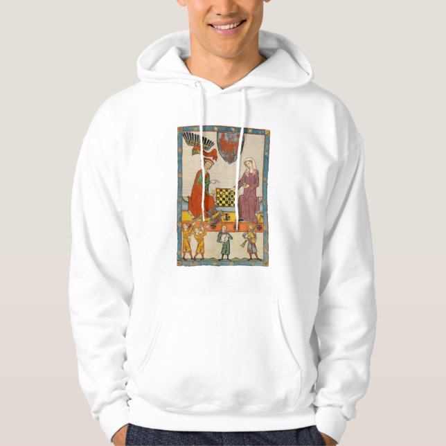 Chess Game 14th Century Codex Manesse Hoodie (Front)