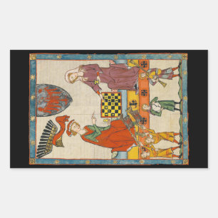 Chess Game 14th Century Codex Manesse Sticker
