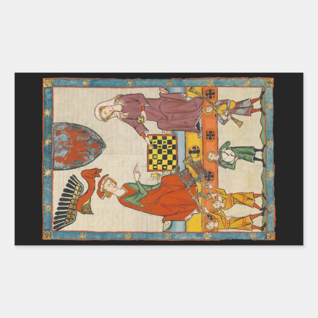 Chess Game 14th Century Codex Manesse Sticker (Front)