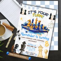 Chess Game Birthday Party Invitation Checkmate