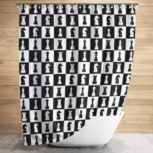 Chess Game Figures Pattern Black And White