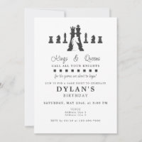 Chess Game Night Any Age Birthday Call Your Knight
