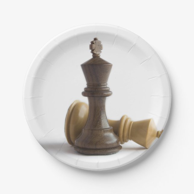 Chess Game Over Paper Plate (Front)