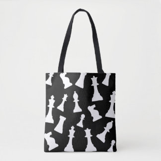 Chess game pieces design  tote bag