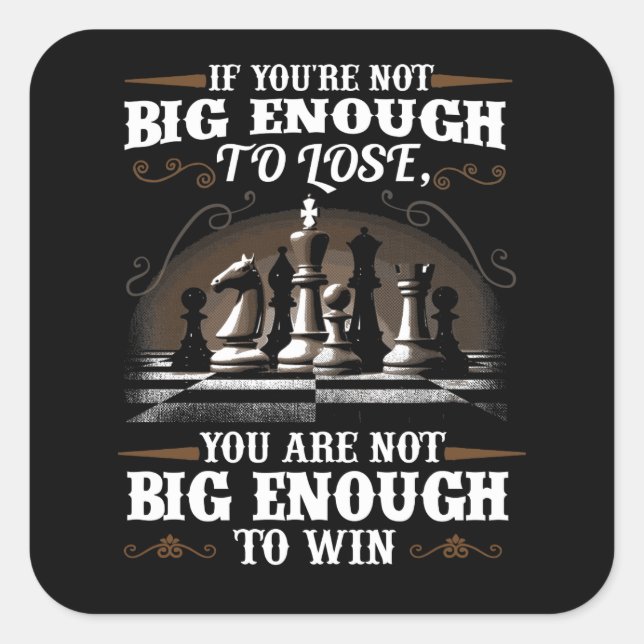 Chess Game Play Square Sticker (Front)