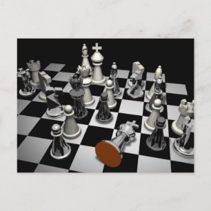 chess game postcard