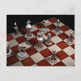 chess game postcard