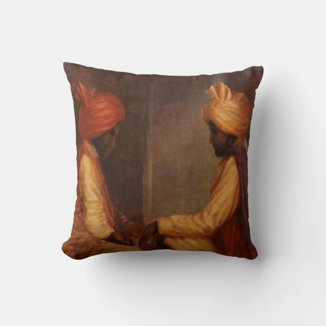 Chess Game Throw Pillow (Front)