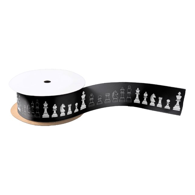 Chess Games Satin Ribbon (Spool)