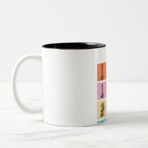 Chess Gift   I Really Love The Chess Pieces Two-Tone Coffee Mug