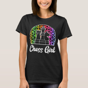 Chess Girl Game Colourful Women Chess Player T-Shirt