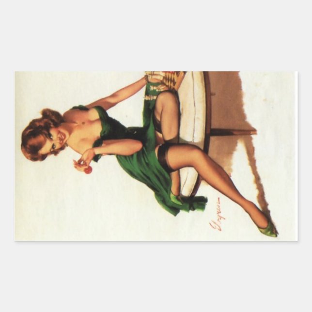 Chess Girl Pin Up Sticker (Front)