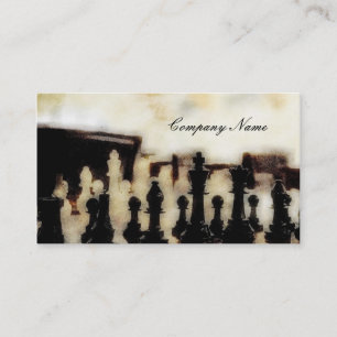 Chess Grunge Business Cards