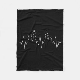 Chess Heartbeat Chess Master Chess Club Fleece Blanket