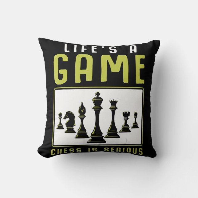 Chess Heartbeat Chess Master Chess Club Throw Pillow (Front)