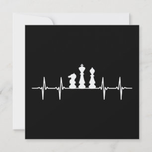 Chess Heartbeat Chess Pieces Invitation