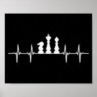 Chess Heartbeat Chess Pièces Poster