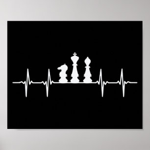 Chess Heartbeat Chess Pièces Poster