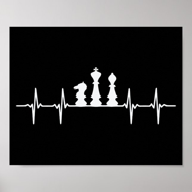 Chess Heartbeat Chess Pièces Poster (Devant)
