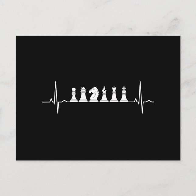 Chess Heartbeat Play Chess Postcard (Front)