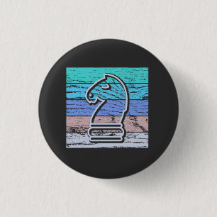 Chess Horse Retro 1 Inch Round Button