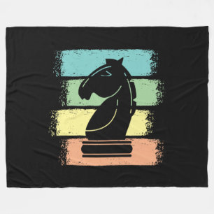 Chess Horse Retro Fleece Blanket