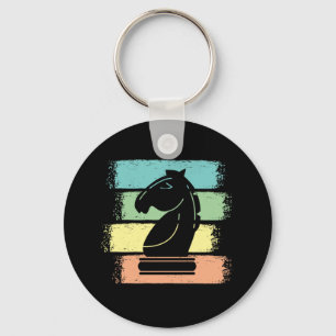 Chess Horse Retro Keychain