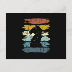 Chess Horse Retro Postcard