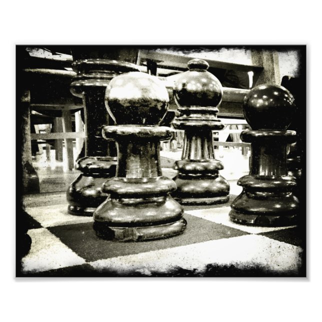 Chess in Black and White Photo Print (Front)