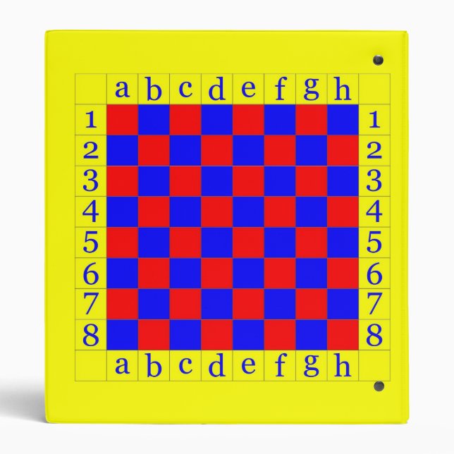 chess in blue and red binder (Back)