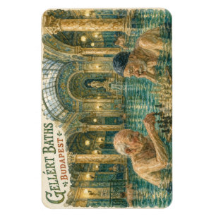Chess in the Gellert Baths Budapest Hungary Magnet