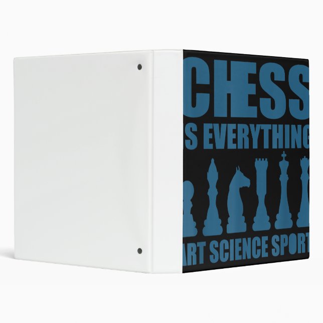 Chess Is Art Science Sports Gift Women Men Binder (Background)