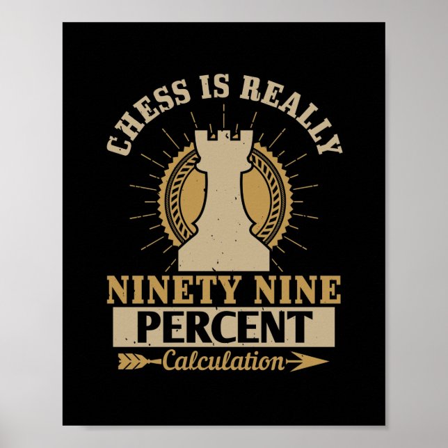 Chess Is Really Ninety Nine Percent Calculation Poster (Front)