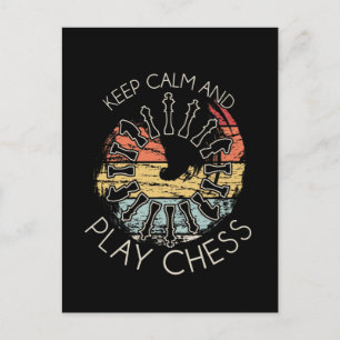Chess - Keep Calm and Play Chess Postcard