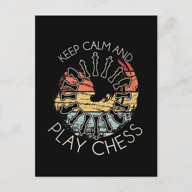Chess - Keep Calm and Play Chess Postcard (Front)