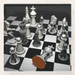 Chess Keepsake Box Glass Coaster