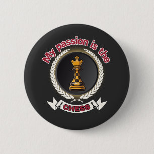 Chess King Laurel Crown Passion Strategy Power 2 Inch Round Button