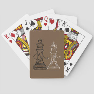 Chess King Quenn Figures Playing Cards