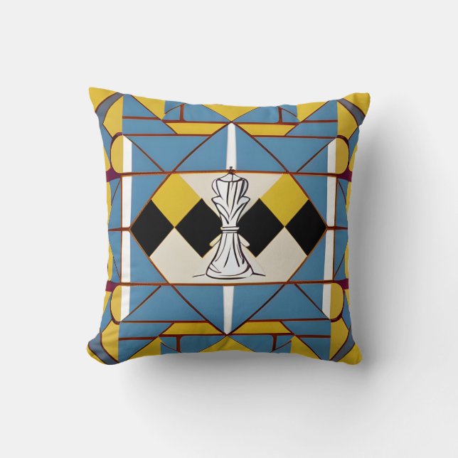 Chess King Throw Pillow (Front)
