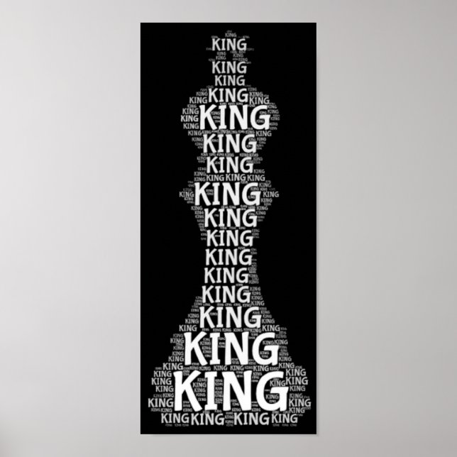 Chess King Word Picture Poster (Front)