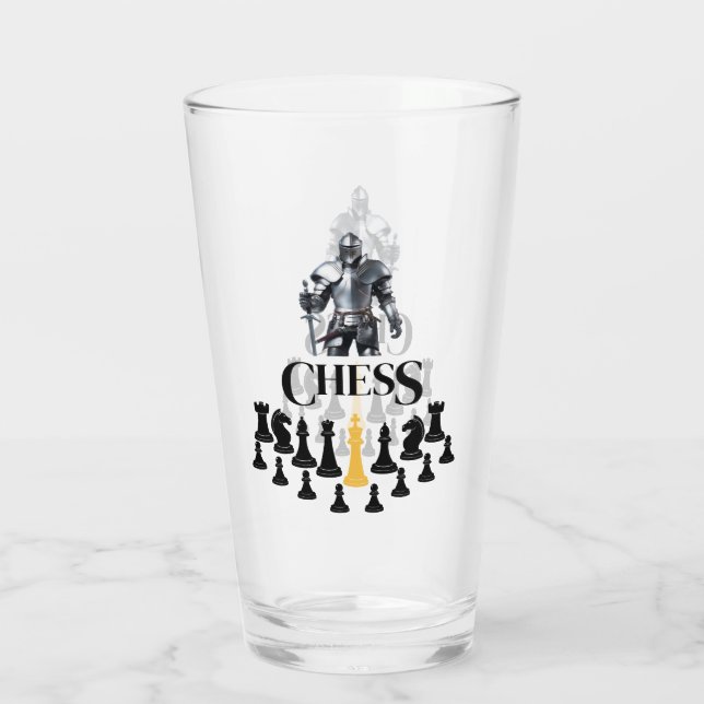 Chess Knight with Sword Glass (Back)