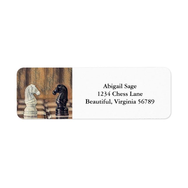 Chess Knights Chess Board Address (Front)
