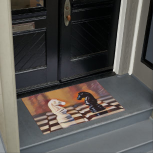 Chess Knights Chess Board Doormat