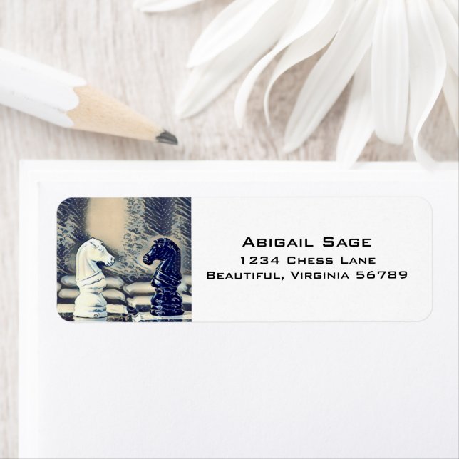 Chess Knights Chess Board Japonais Wave Adresse (En situation)