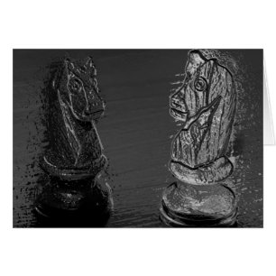 Chess Knights / Horses - Metallic Effect