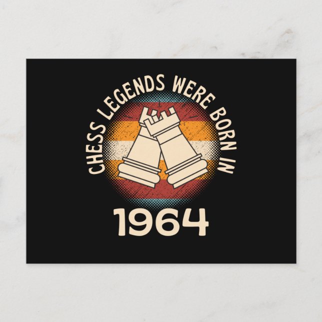Chess Legends Were Born In 1964 Postcard (Front)