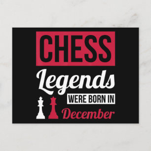Chess Legends Were Born In December birthday Gift Holiday Postcard