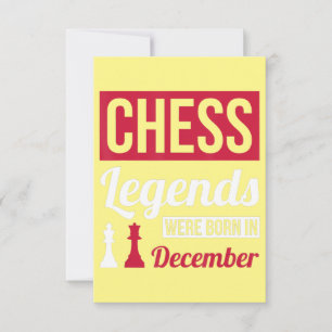 Chess Legends Were Born In December birthday Gift Thank You Card