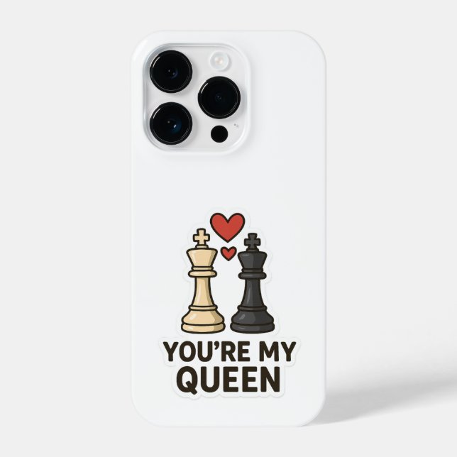  Chess Love Sticker – Black & White Kings iPhone Case (Back)