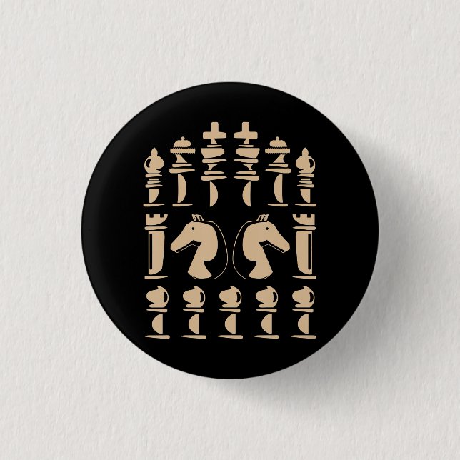 Chess :Lover | Knight Chess Figure Chess 1 Inch Round Button (Front)